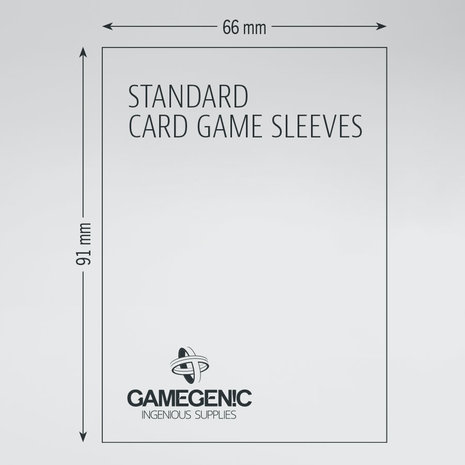 Gamegenic Matte Board Game Sleeves: Standard Card Game (66x91mm) - 50