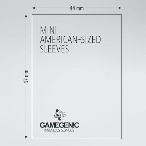 Gamegenic Prime Board Game Sleeves: Mini American (44x67mm) - 50