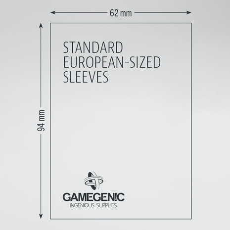Gamegenic Matte Board Game Sleeves: Standard European (62x94mm) - 50