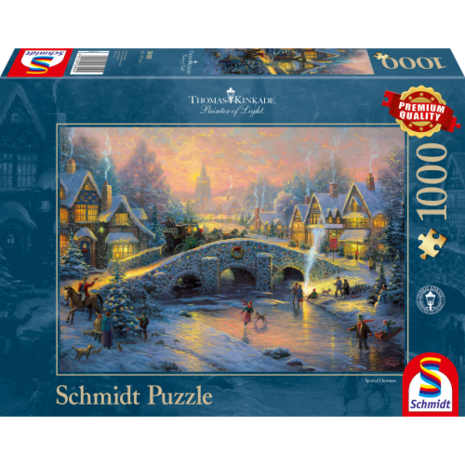 Dorp in de winter (Thomas Kinkade) - Puzzel (1000)