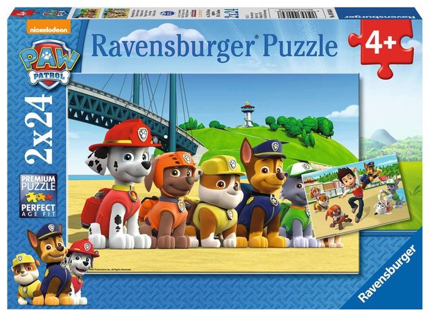 Paw Patrol: Dappere Honden - Puzzel (2x24)