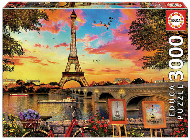 Zonsondergang in Parijs - Puzzle (3000)