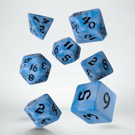 Classic Runic Dice Set Glacier & Black (7)