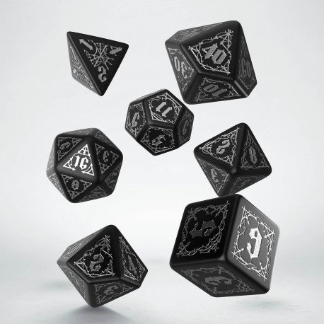 Bloodsucker Dice Set Black & Silver (7)