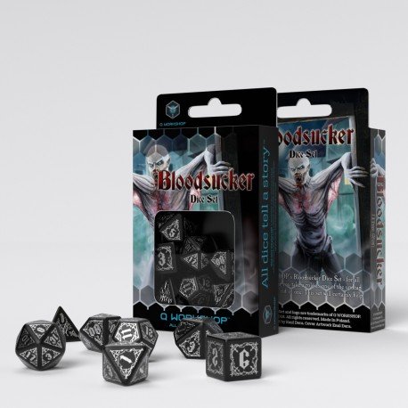 Bloodsucker Dice Set Black & Silver (7)