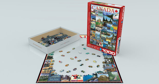 Travel Canada, Vintage Posters - Puzzel (1000)