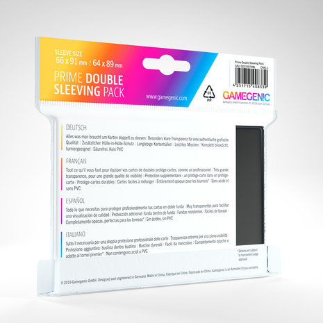 Gamegenic Prime Double Sleeving (66x91mm/64x89mm) - 80