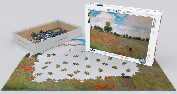 The Poppy Field, Claude Monet - Puzzel (1000)