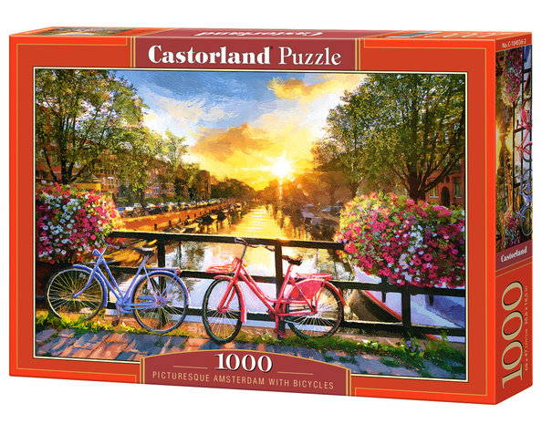 Picturesque Amsterdam with Bicycles - Puzzel (1000)