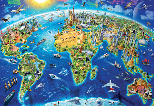 World Landmarks Globe - Puzzel (2000)