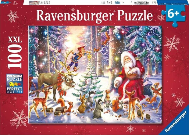 Kerstmis in het bos - Puzzel (100XXL)