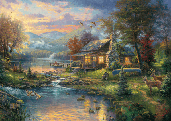 In het natuurparadijs (Thomas Kinkade) - Puzzel (1000)