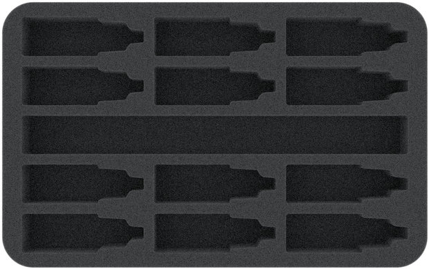 Foam Tray for 12 Color Bottles & Brushes (Feldherr)