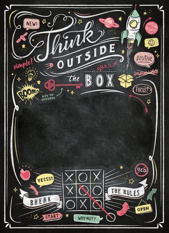 Think Outside the Box - Black Board Puzzle (1000)