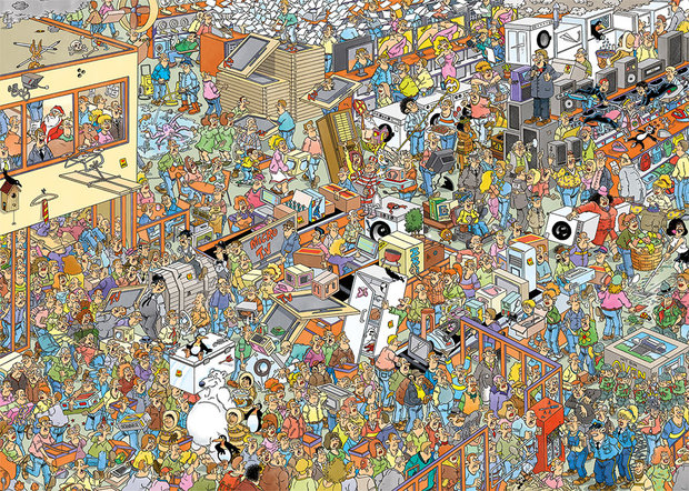 Kerst Koopjes & Black Friday - Jan van Haasteren Puzzel (2x1000)