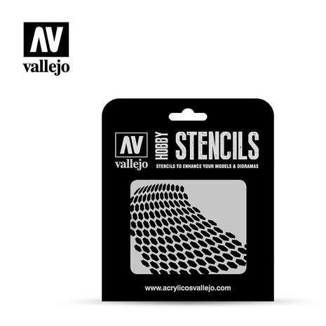 Hobby Stencils: Distorted Honeycomb (Vallejo)