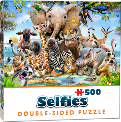 Selfies: Wild - Double-Sided Puzzle (500)