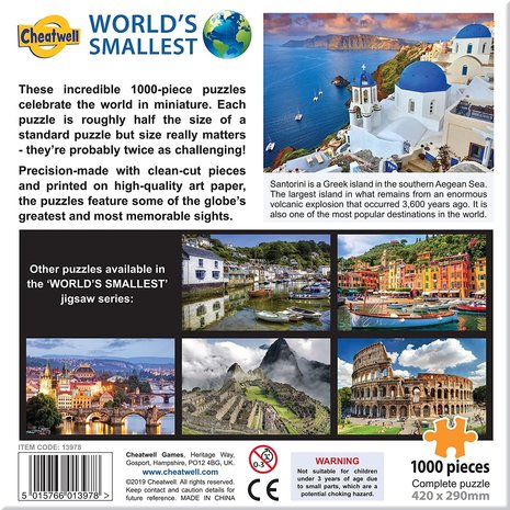 Santorini - World's Smallest Jigsaw Puzzle (1000)