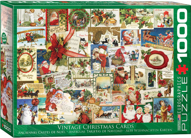 Vintage Christmas Cards - Puzzel (1000)