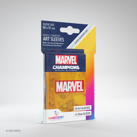 Gamegenic Marvel Champions Art Sleeves: Yellow (66x91mm) - 50+1