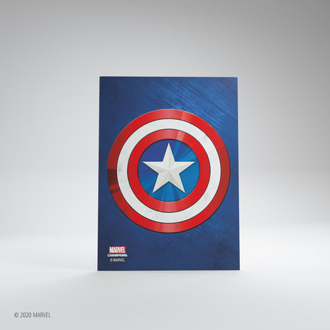 Gamegenic Marvel Champions Art Sleeves: Captain America (66x91mm) - 50+1