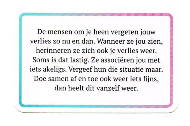 Koesterkaartjes bij Verlies