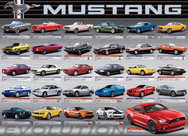 Ford Mustang Evolution - Puzzel (1000)