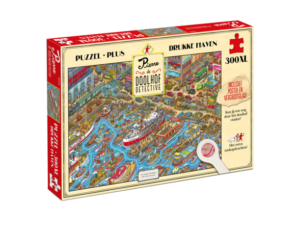 Pierre de Doolhofdetective: Drukke Haven - Puzzel (300 XL)