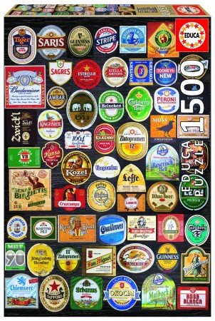 Beer labels collage - Puzzel (1500)
