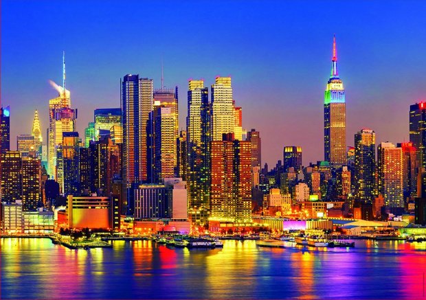Manhattan at night - Puzzel (1500)