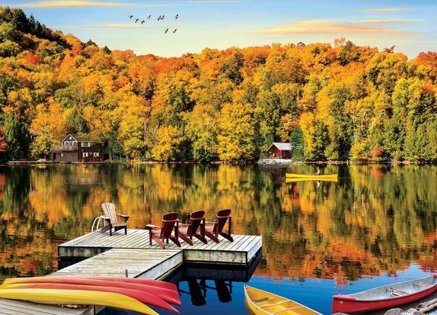 Lakeside Cottage, Quebec - Puzzel (1000)