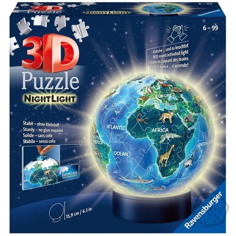 Nachtlicht Aarde 3D Puzzel (72)