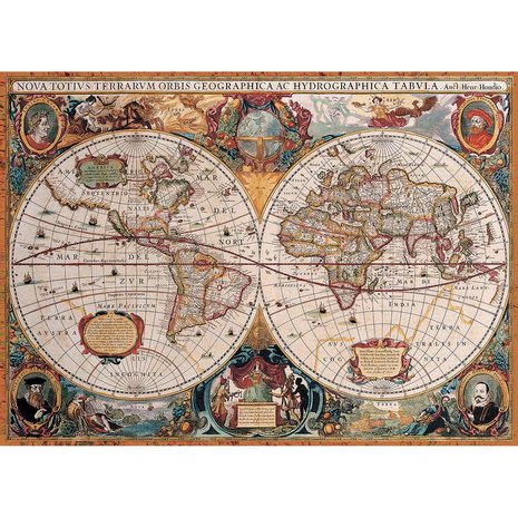 Antique World Map - Puzzel (1000)