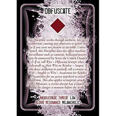 Vampire: The Masquerade - Discipline and Blood Magic Card Deck