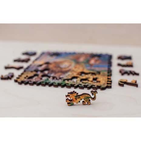 Zodiac: Elementen van Aarde en Vuur - Houten Puzzel (6x100)