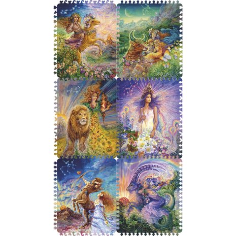 Zodiac: Elementen van Aarde en Vuur - Houten Puzzel (6x100)