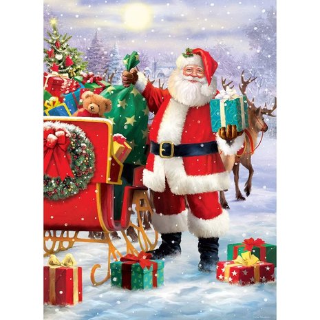 Santa with Sled - Puzzel (1000)