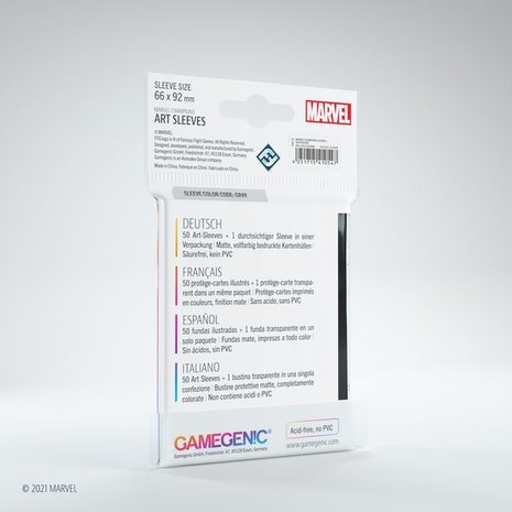Gamegenic Marvel Champions Art Sleeves: Quicksilver (66x91mm) - 50+1