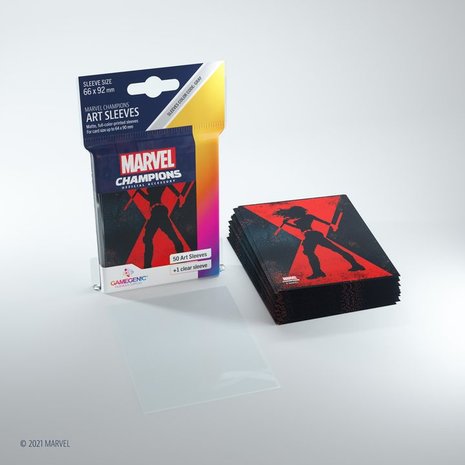 Gamegenic Marvel Champions Art Sleeves: Black Widow (66x91mm) - 50+1
