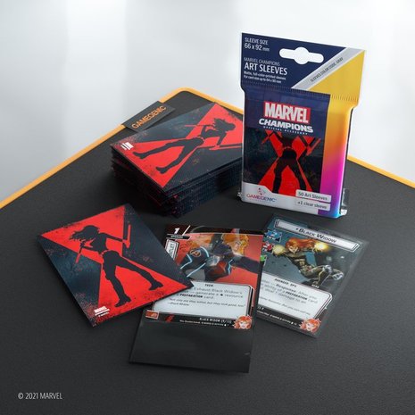Gamegenic Marvel Champions Art Sleeves: Black Widow (66x91mm) - 50+1