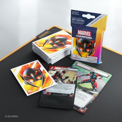 Gamegenic Marvel Champions Art Sleeves: Wasp (66x91mm) - 50+1