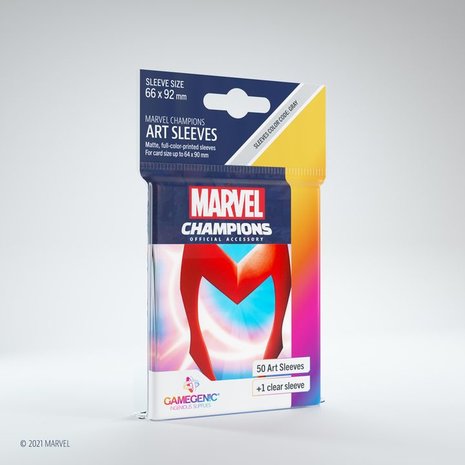 Gamegenic Marvel Champions Art Sleeves: Scarlet Witch (66x91mm) - 50+1