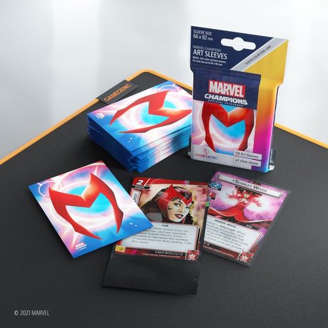 Gamegenic Marvel Champions Art Sleeves: Scarlet Witch (66x91mm) - 50+1