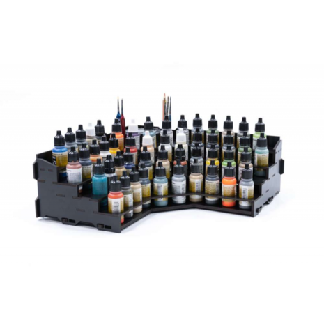 Black Paint Rack: Hoek Top (voor The Army Painter & Vallejo verf)