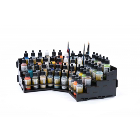 Black Paint Rack: Hoek Top (voor The Army Painter & Vallejo verf)