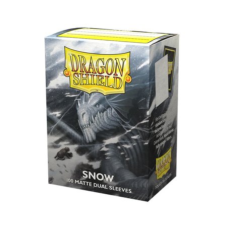 Dragon Shield Dual Matte Sleeves: Standard Snow (63x88mm) - 100x