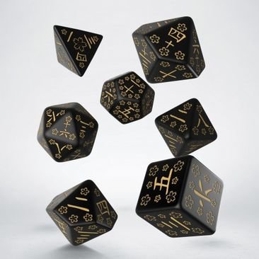 Japanese Dice Set: Deep Night Firefly (7)