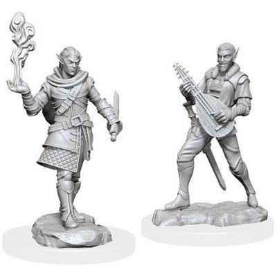 Critical Role Unpainted Miniatures: W1 Pallid Elf Rogue & Bard