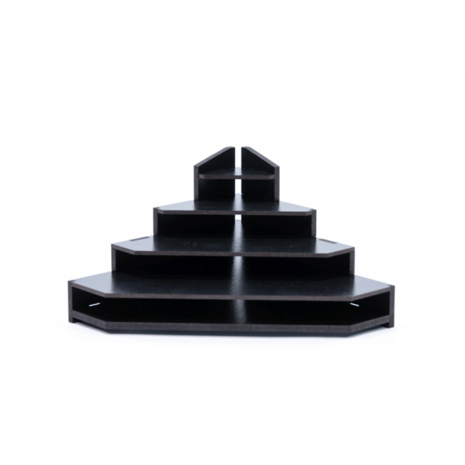 Black Paint Rack: Top Eindstuk (Tribune)