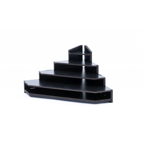 Black Paint Rack: Top Eindstuk (Tribune)